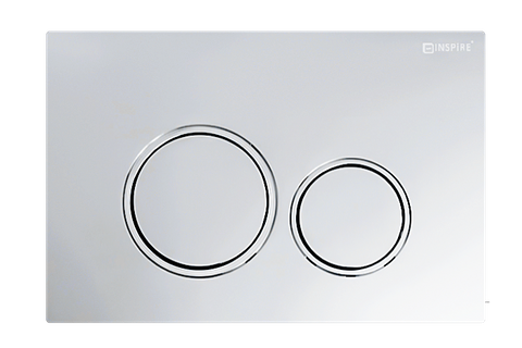 R&T Dual Flush Plate round chrome