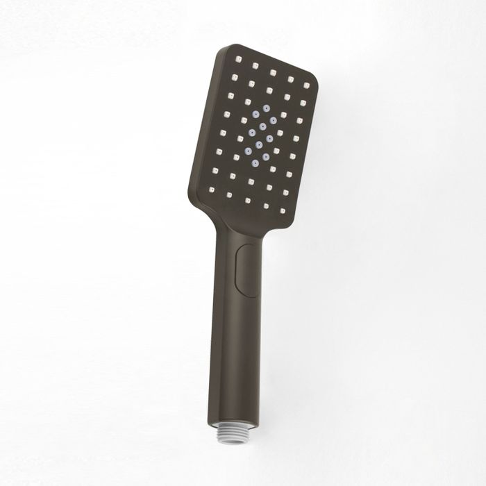 TARAN Shower Rail with Square Handheld Shower Piece - Brushed Gun Metal