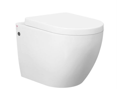 Voghera Rimless Wall Hung White Toilet Pan with Cistern