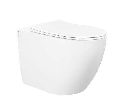 Voghera Rimless Wall Hung White Toilet Pan with Cistern