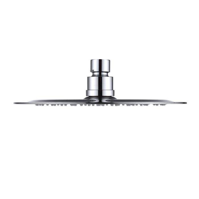 PAVIA Twin Shower On Rail Bottom Inlet Round (200mm) - Chrome