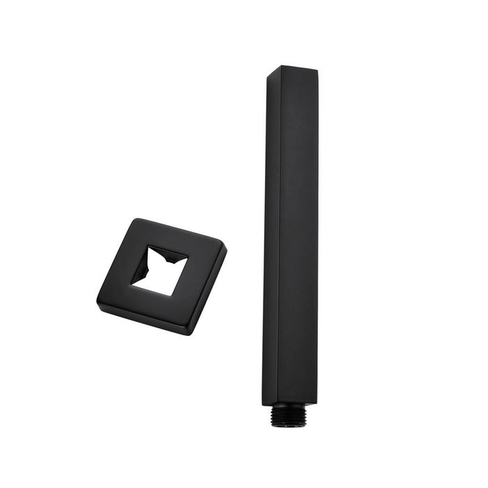 TARAN Ceiling Shower Arm Square (300mm) - Matte Black