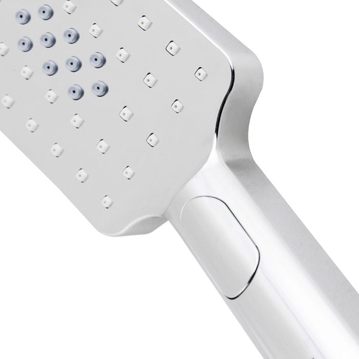 TARAN Twin Shower Half Rail Top Inlet Square (200mm) - Chrome