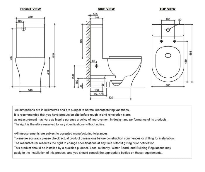 ZENITTI Tornado White Toilet Suite