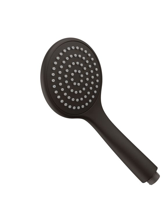 PAVIA Shower Rail with Round Handheld Shower Piece - Brushed Gun Metal