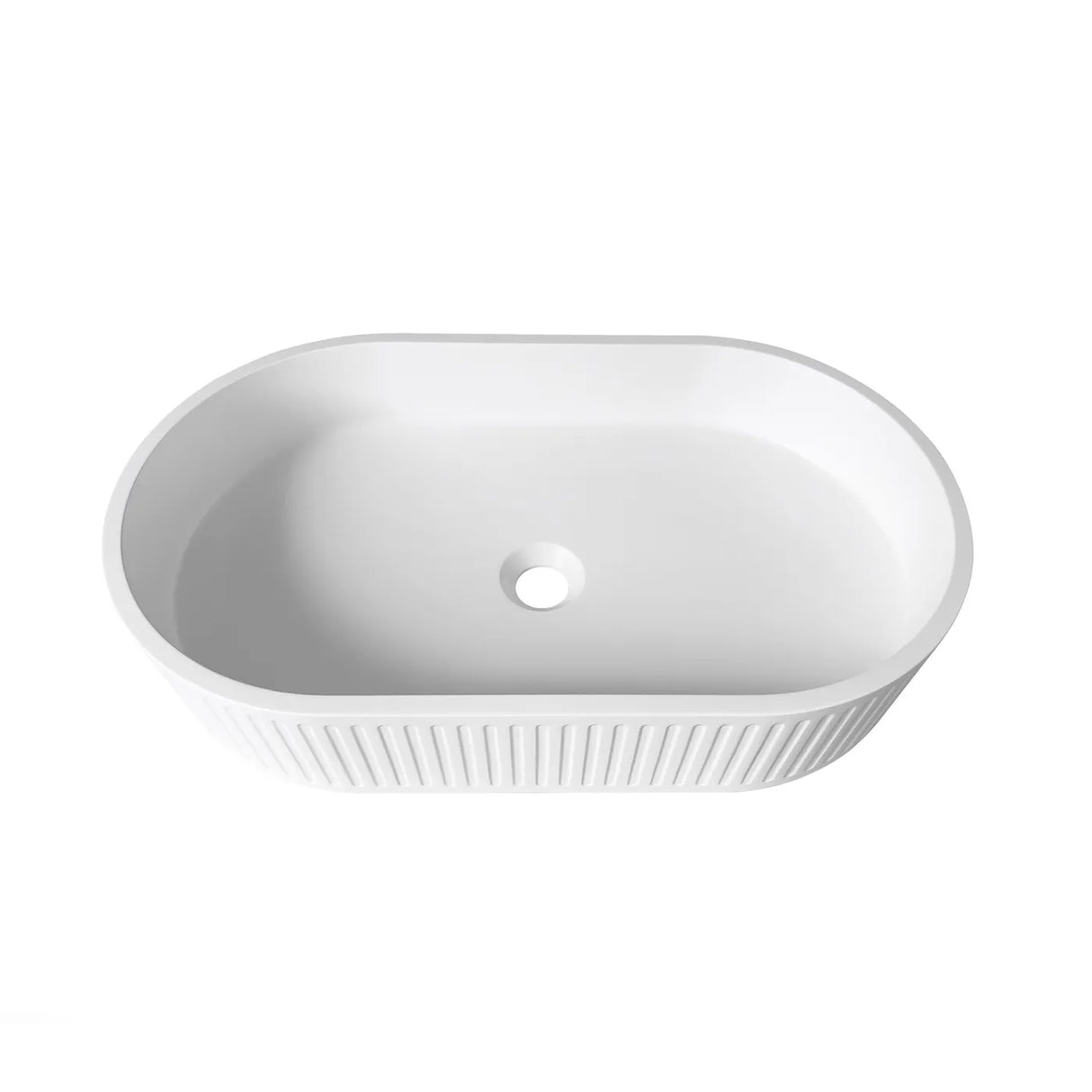 HUDSON Concrete White Basin (Oval:600x350x120)
