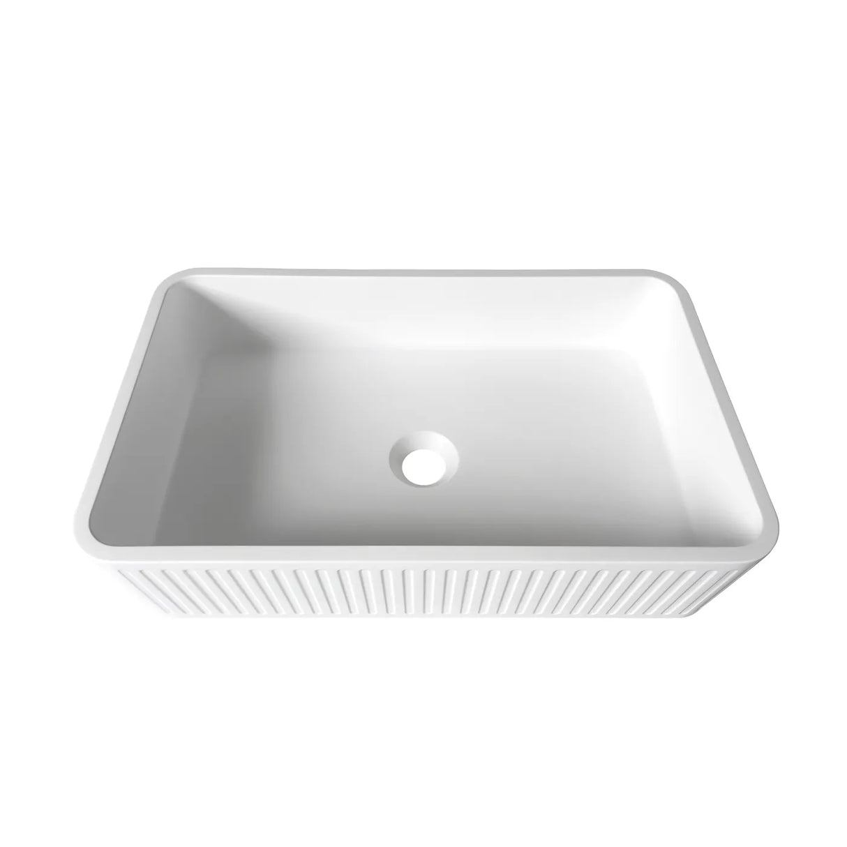 HUDSON Square Concrete White Basin (Rectangle: 520x320x120)