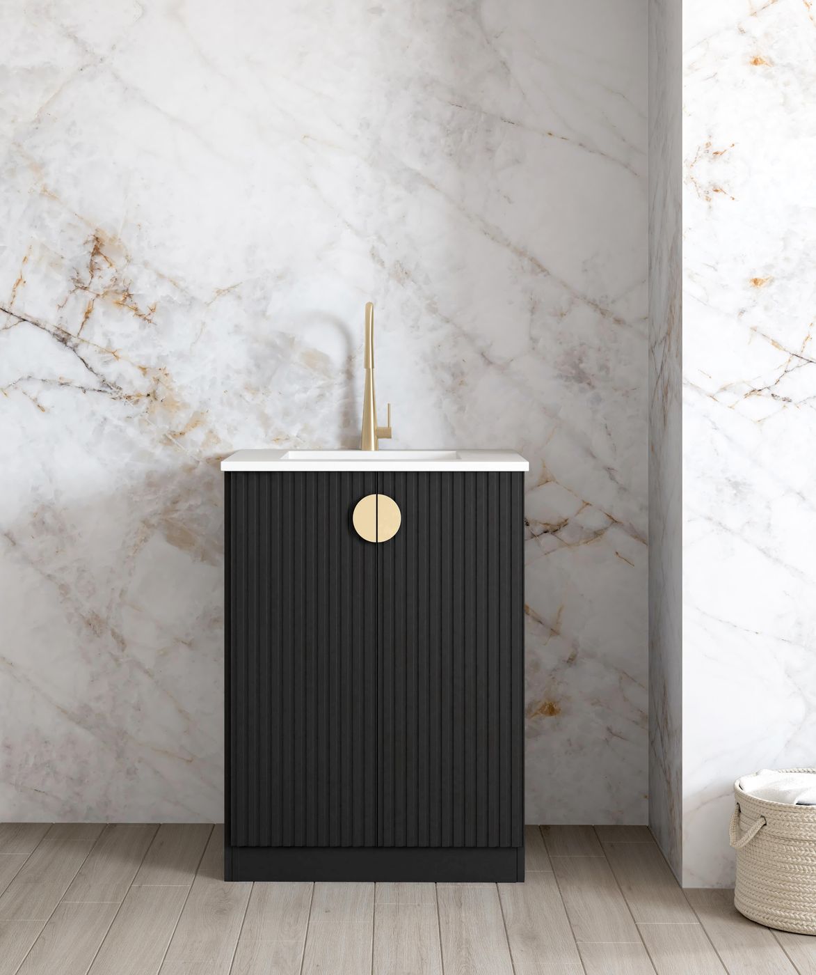 Marlo Black Mini Laundry (Base Cabinet Laundry Set 650mm)
