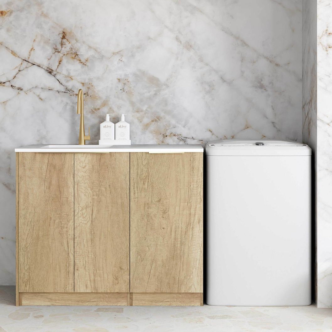 Byron Natural Oak Laundry Cabinet Set 1060x600x900mm