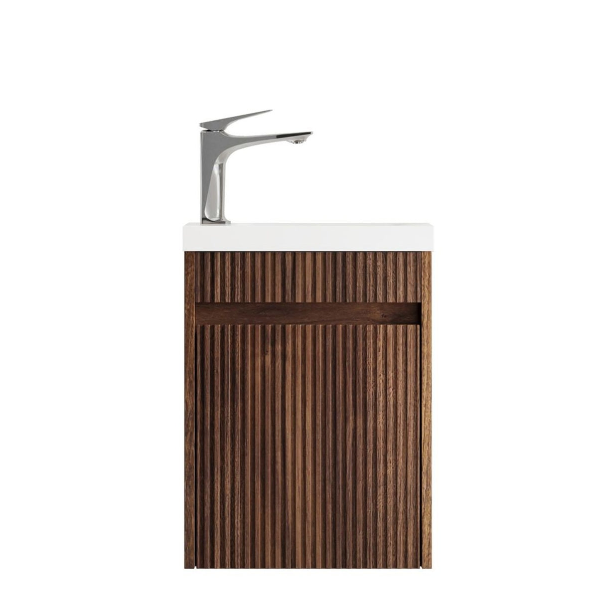 Otti Mini Ensuite Fluted Vanity 400mm (Sable Walnut)