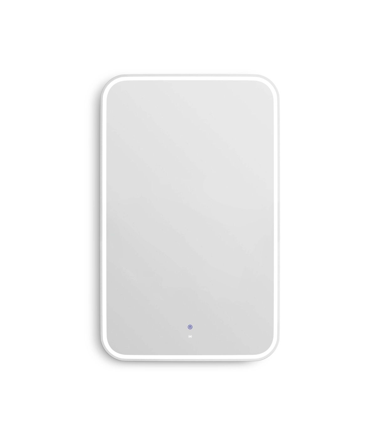 NEWPORT Back-Lit LED Soft Square Metal Frame Mirror 900x600mm Matte White