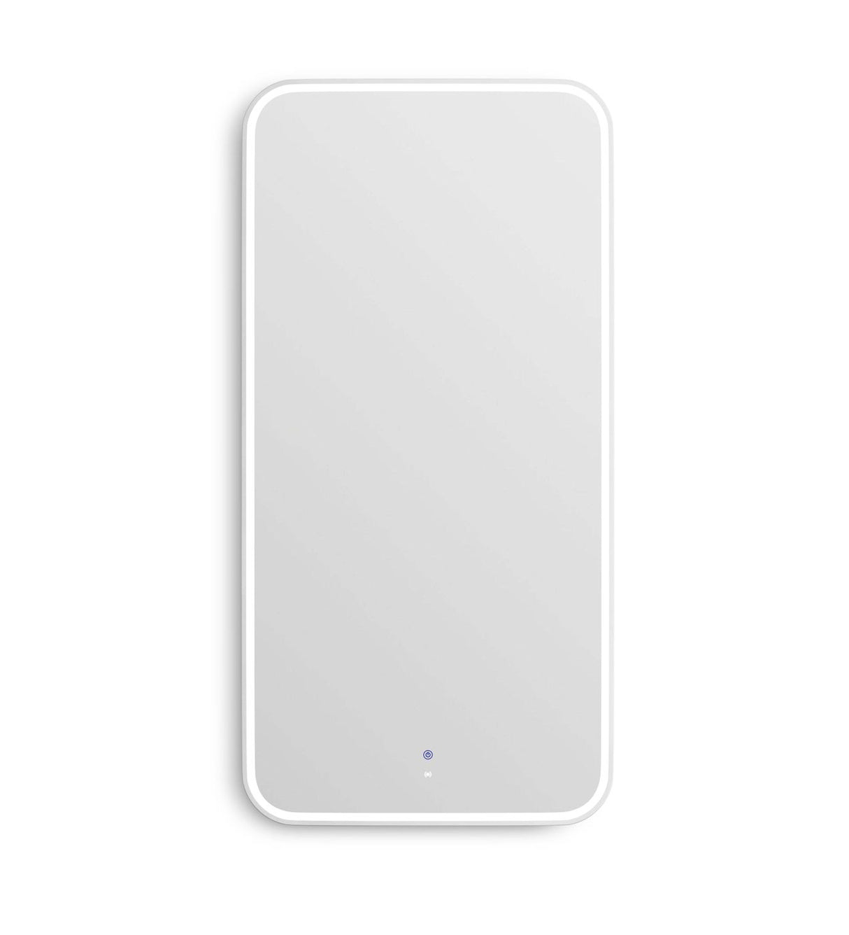 NEWPORT Back-Lit LED Soft Square Metal Frame Mirror 1500x750mm Matte White
