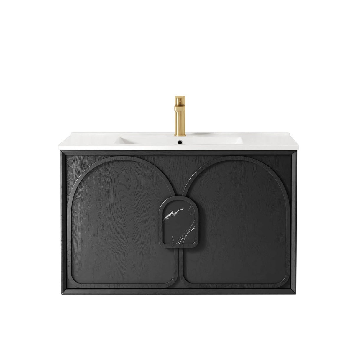 BALMORAL Mark II Wall Hung Vanity Black Oak (All Sizes)
