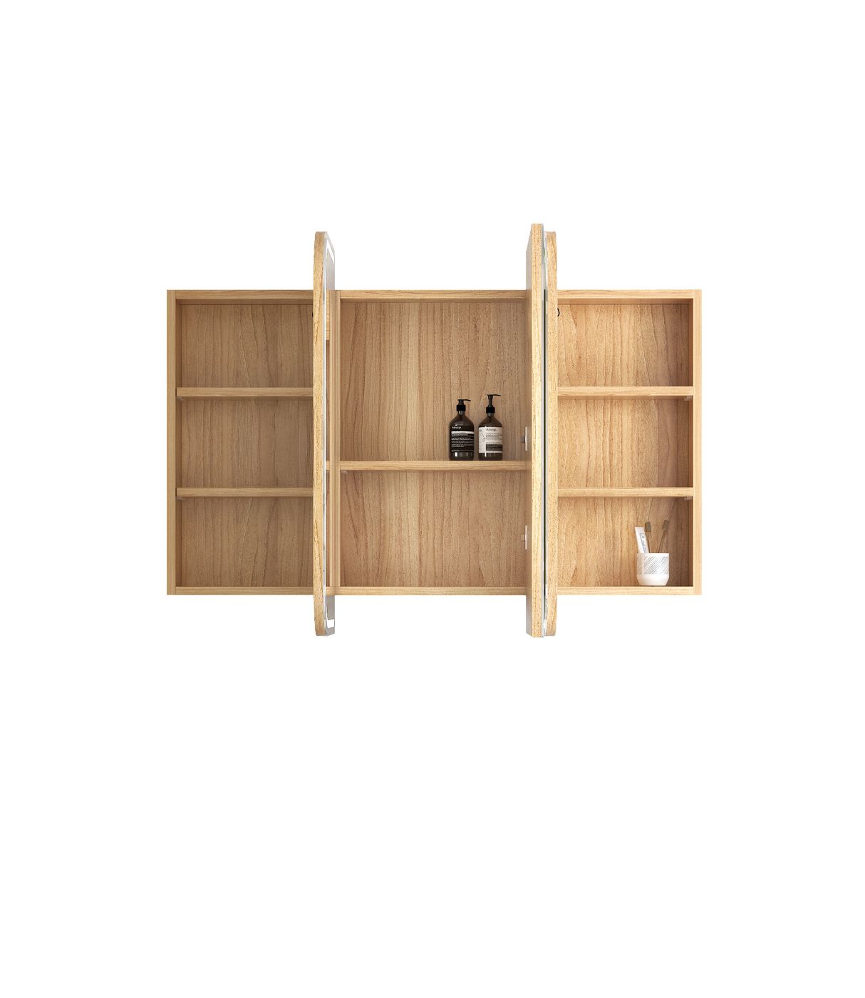 NEWPORT Woodland Oak Soft Square Shaving Cabinet (Optional Size)