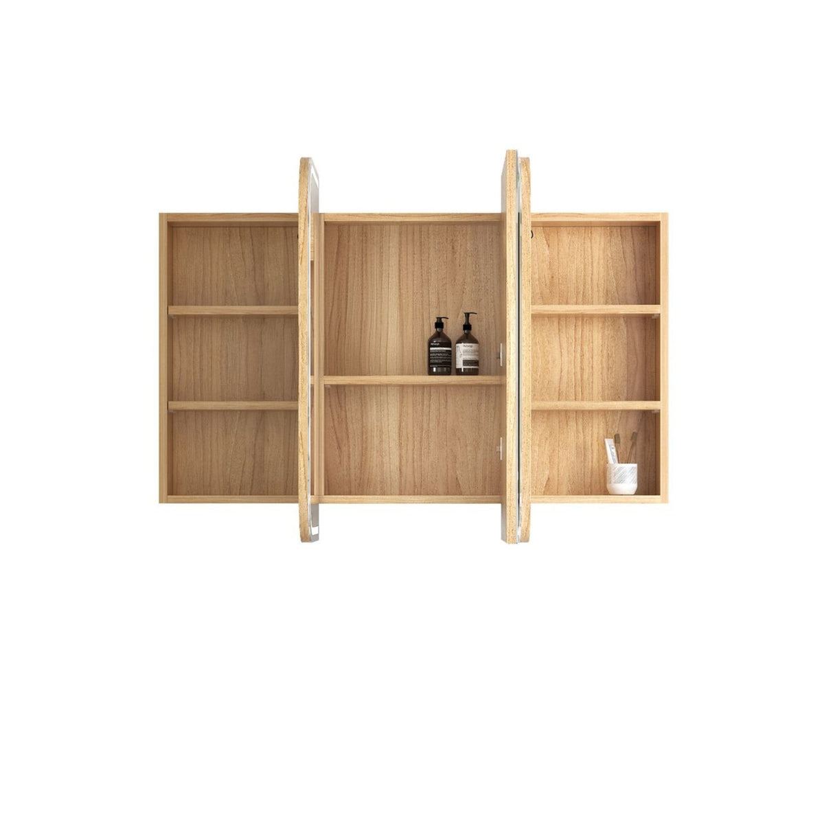 NEWPORT Woodland Oak Soft Square Shaving Cabinet (Optional Size)