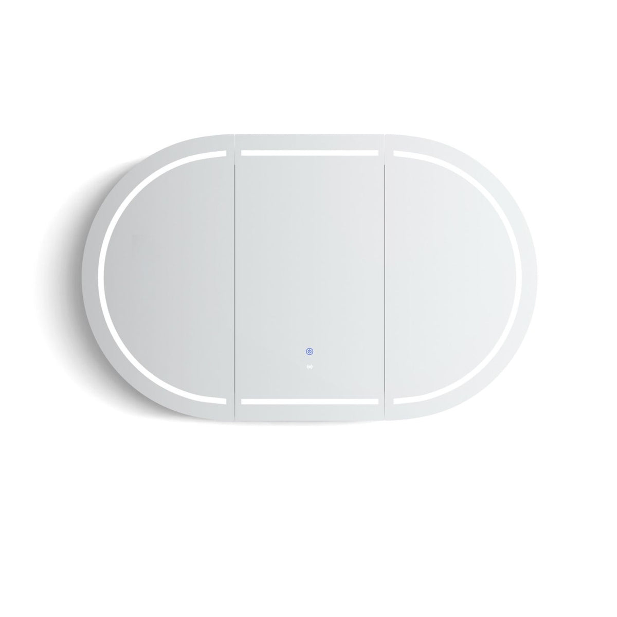 COOGEE Sable Walnut Front-Lit LED Oval Shaving Cabinet (900/1200/1500/1800mm)