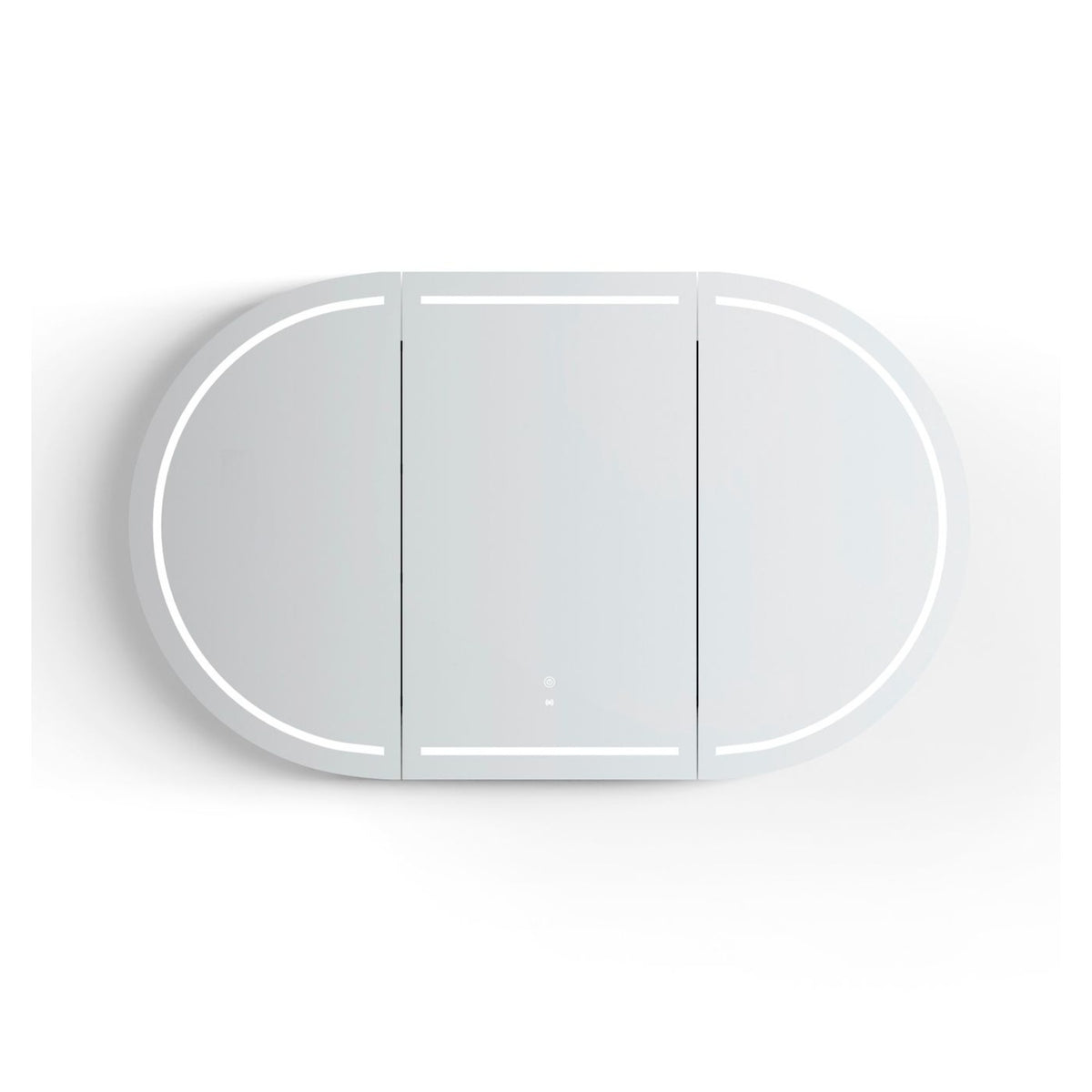 COOGEE Sable Walnut Front-Lit LED Oval Shaving Cabinet (900/1200/1500/1800mm)