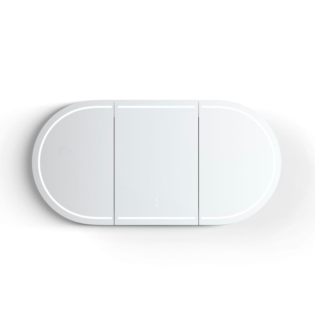 COOGEE Sable Walnut Front-Lit LED Oval Shaving Cabinet (900/1200/1500/1800mm)