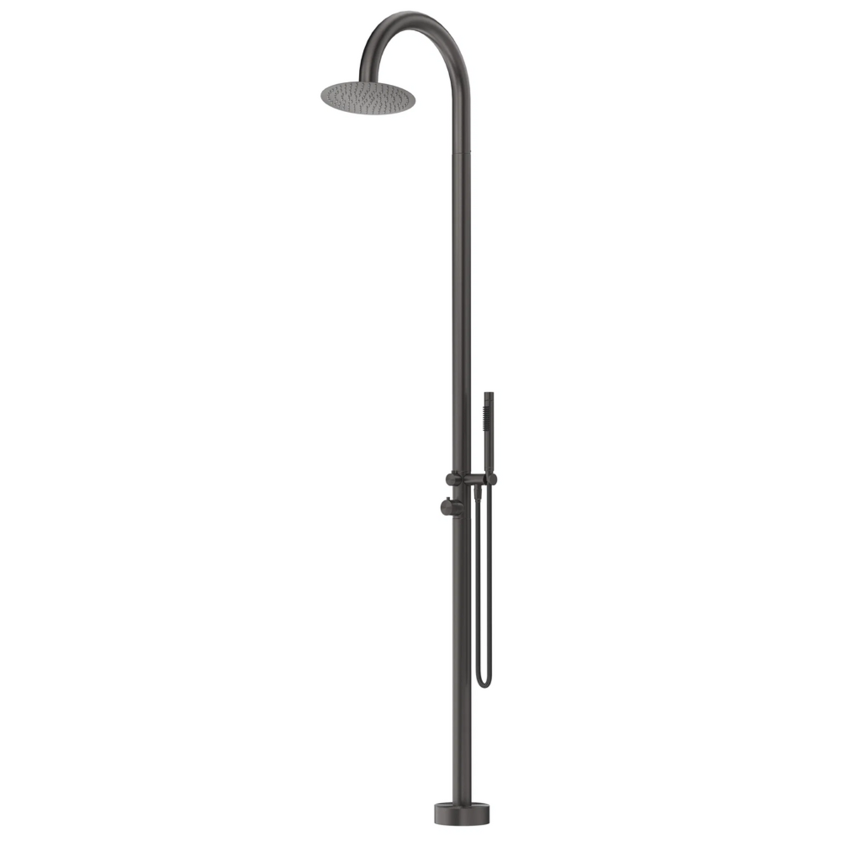 Mica gooseneck freestanding outdoor shower