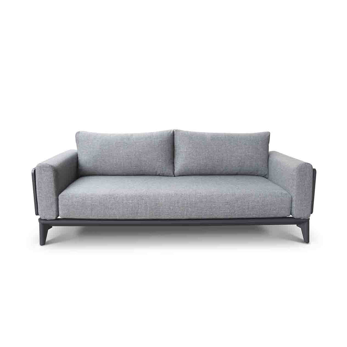 Alora 3 Seater Outdoor Aluminium Lounge in White/Charcoal