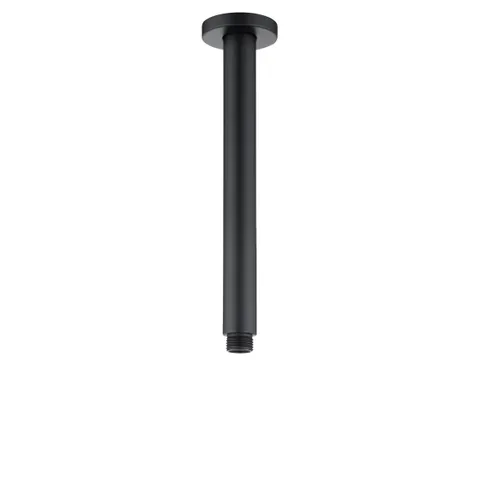 PAVIA Ceiling Shower Arm Round (200mm) - Matte Black