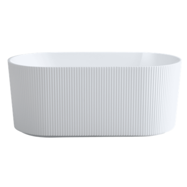 Ally Groove Freestanding Bathtub with Non-Overflow (Gloss White/Matte White) (1500/1700mm)