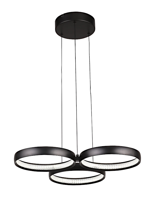 Olympus 3Lt Led Pendant Black