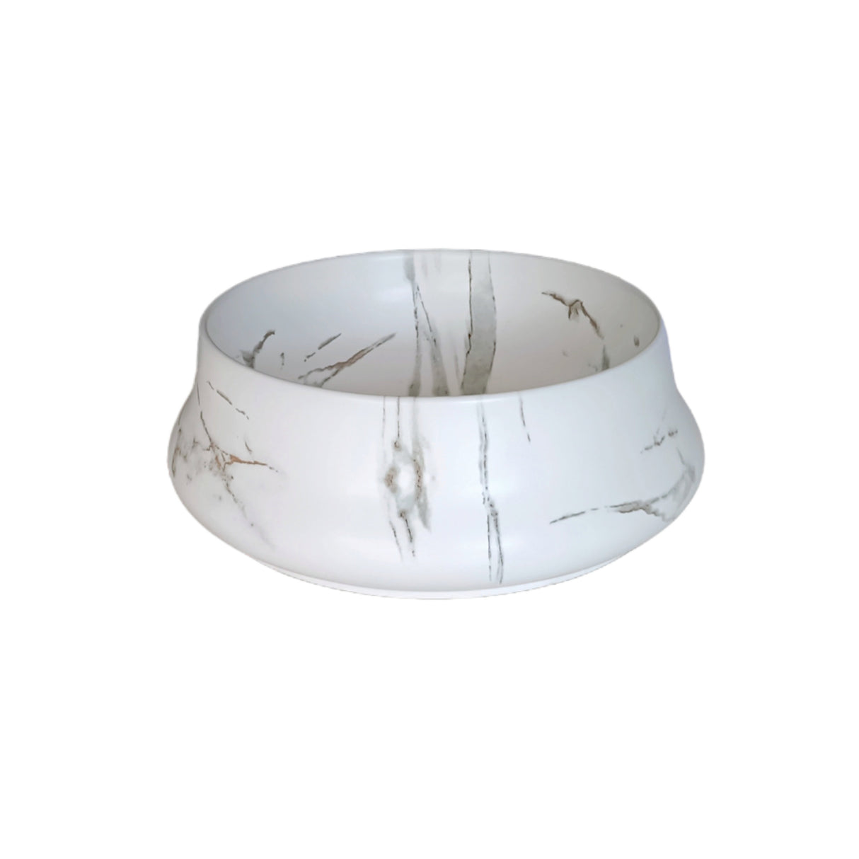POSEIDON Matte White Carrara Basin (Round: 400x400x140)