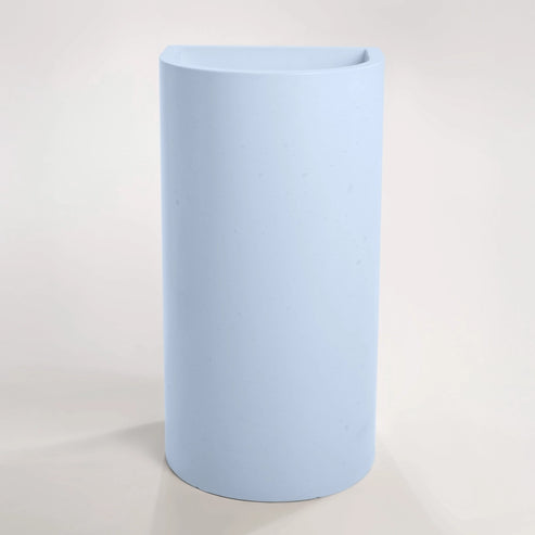 Sticks & Stone Concrete Polished Full Height Half Moon Pedestal Basin