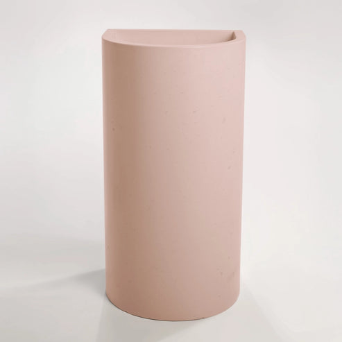Sticks & Stone Concrete Polished Full Height Half Moon Pedestal Basin