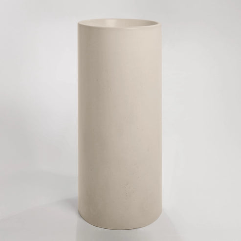 Sticks & Stone Concrete Polished Full Height Round Pedestal Basin