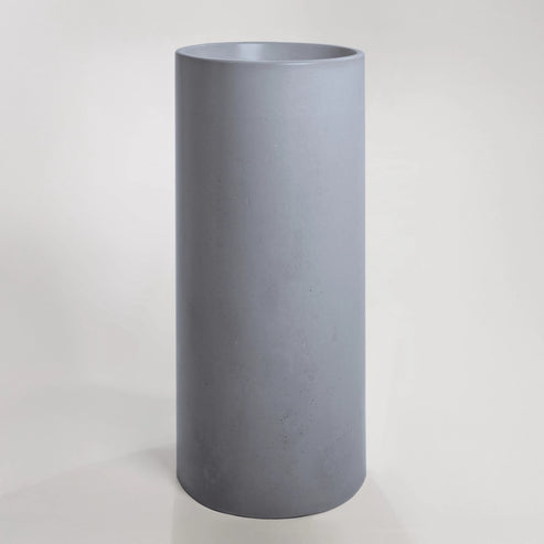 Sticks & Stone Concrete Polished Full Height Round Pedestal Basin
