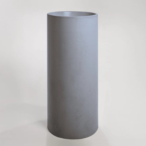 Sticks & Stone Concrete Polished Full Height Round Pedestal Basin