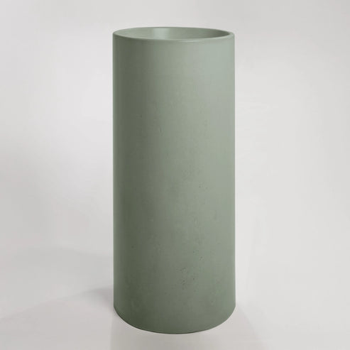 Sticks & Stone Concrete Polished Full Height Round Pedestal Basin