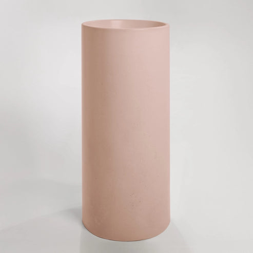 Sticks & Stone Concrete Polished Full Height Round Pedestal Basin