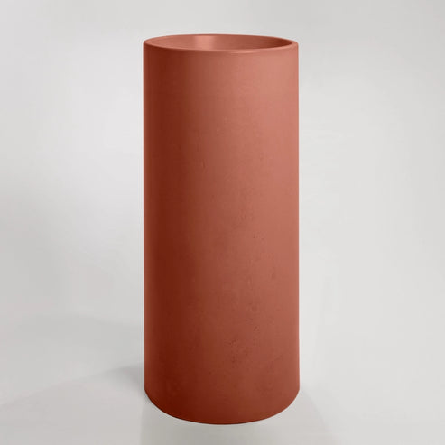 Sticks & Stone Concrete Polished Full Height Round Pedestal Basin