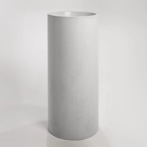 Sticks & Stone Concrete Polished Full Height Round Pedestal Basin