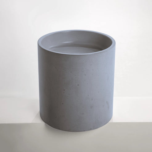 Sticks & Stone Concrete Polished Half Height Round Pedestal Basin