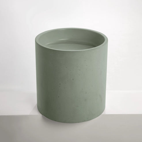 Sticks & Stone Concrete Polished Half Height Round Pedestal Basin