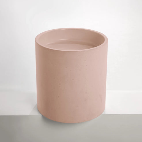 Sticks & Stone Concrete Polished Half Height Round Pedestal Basin
