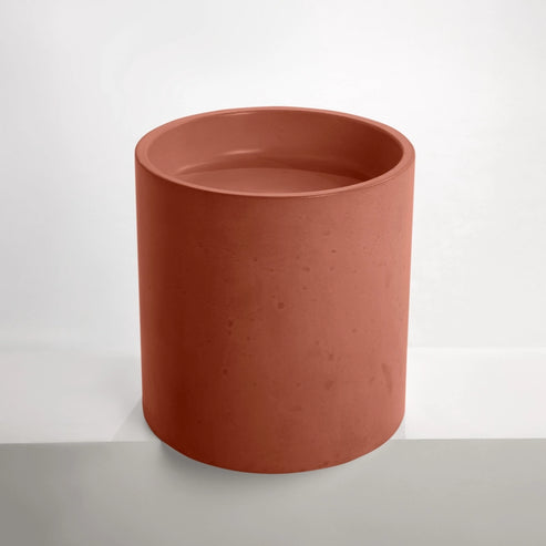 Sticks & Stone Concrete Polished Half Height Round Pedestal Basin