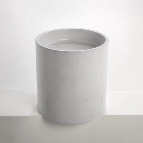 Sticks & Stone Concrete Polished Half Height Round Pedestal Basin