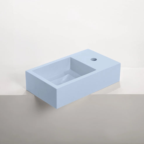 Sticks & Stone Concrete Polished Rectangular Powder Room Basin