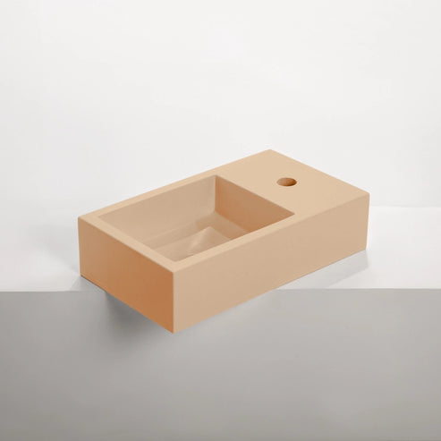 Sticks & Stone Concrete Polished Rectangular Powder Room Basin