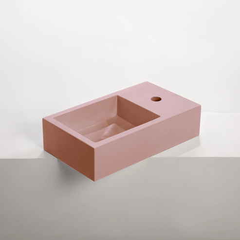 Sticks & Stone Concrete Polished Rectangular Powder Room Basin