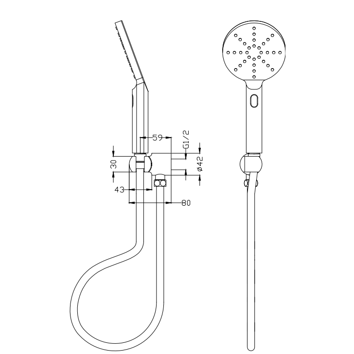 Mica Wide Hand Shower