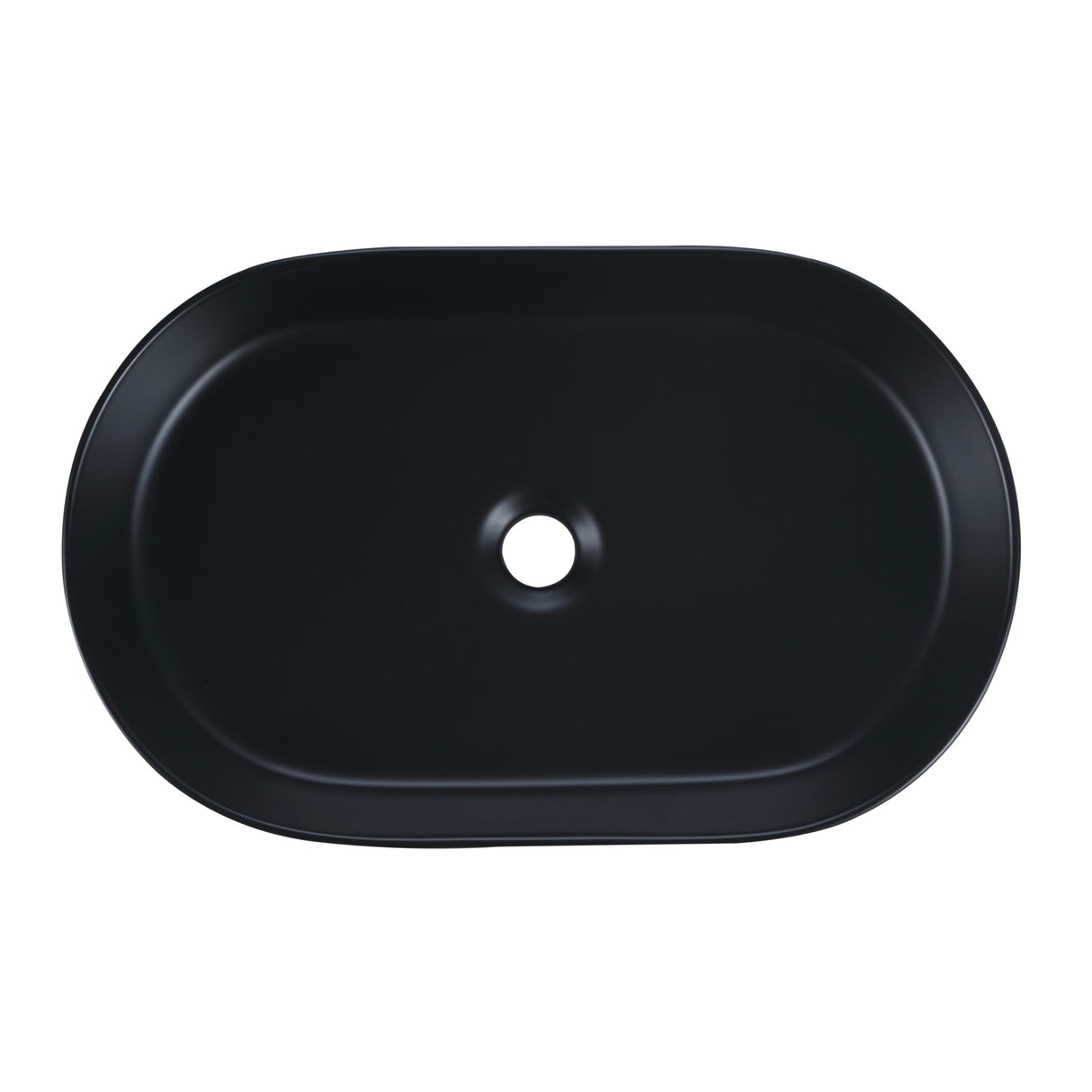 CORA 58 Above Counter Fluted Basin Matte Black (Oval: 580x360x115)