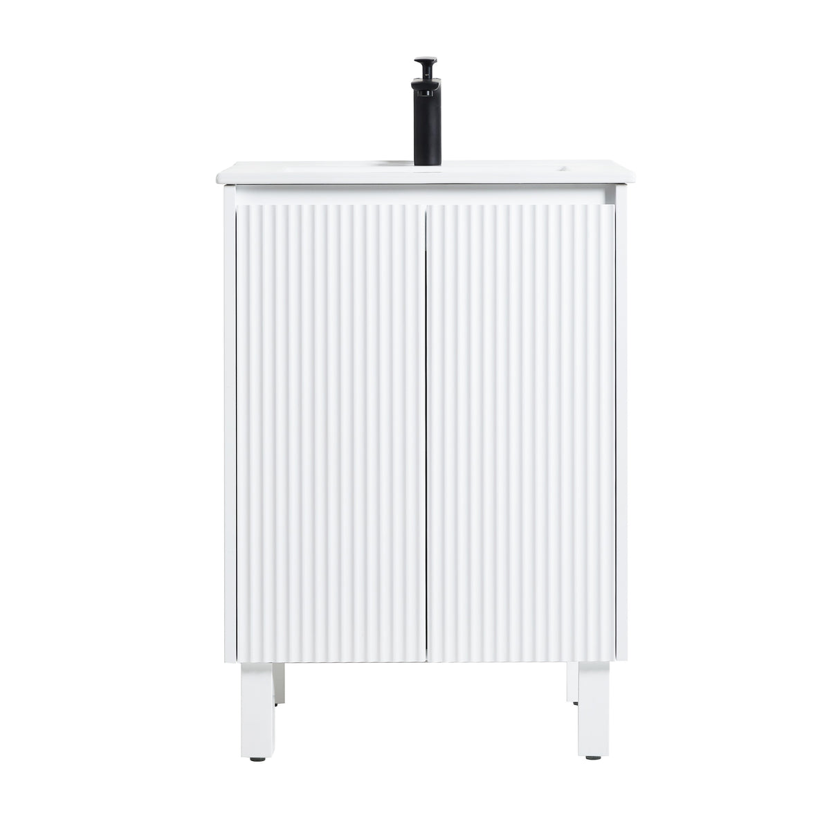 Brighton Freestanding PVC Vanity 600mm (Matte White)