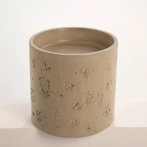 Sticks & Stone Concrete Textured Half Height Round Pedestal Basin