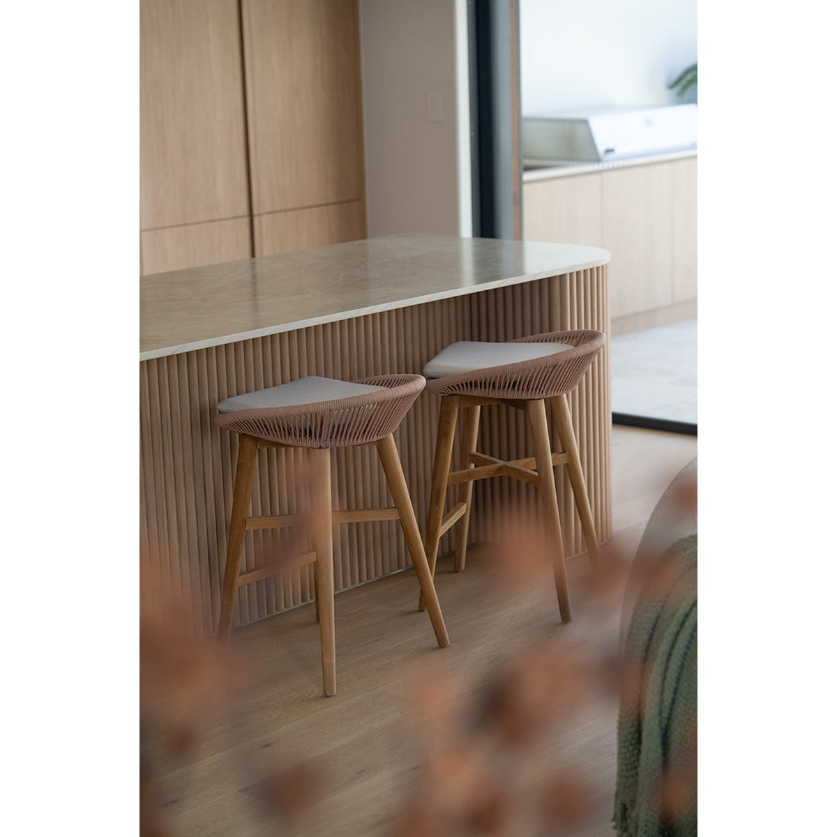 Taylor Backless Counter Stool – Indoor/Outdoor – Apricot – Image 11